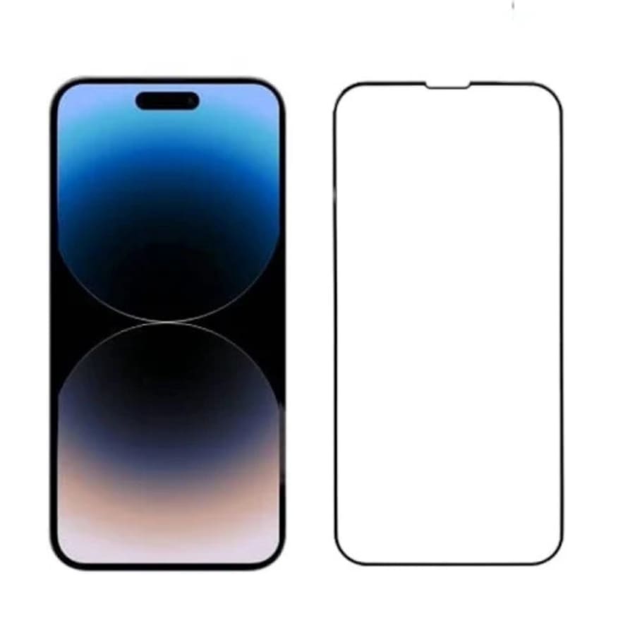 9eight5 iPhone 15 screen protector for 6.1-inch display, clear protective film covering the phone screen.