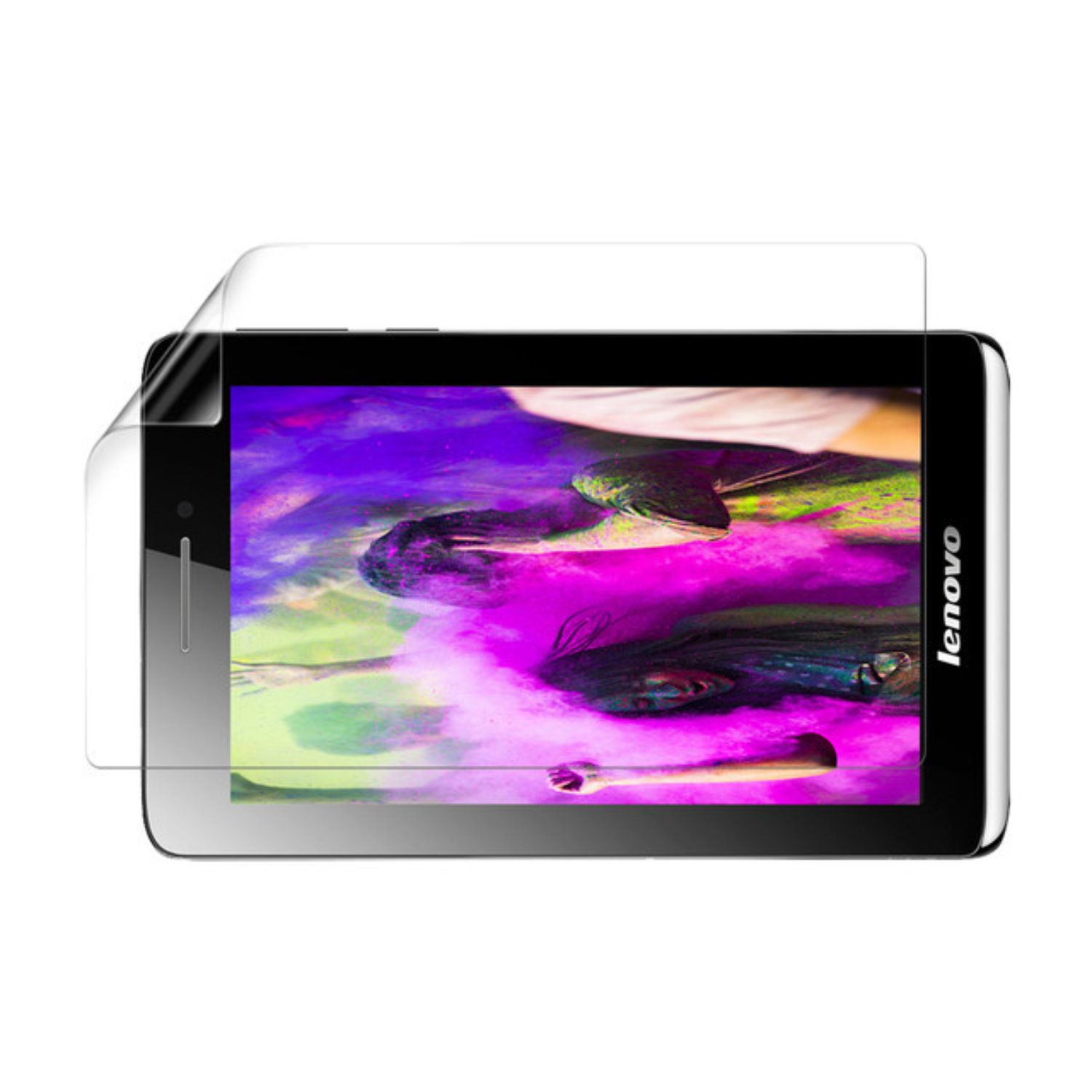Hydrogel screen protector for Lenovo IdeaTab A3000, 9eight5 brand, showing the clear protective film on tablet screen.
