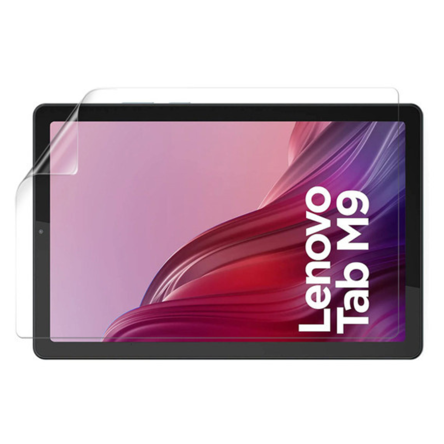 Hydrogel screen protector for Lenovo Tab M9 by 9eight5, pack of 2, showing the flexible, transparent protector fitting the tablet screen.