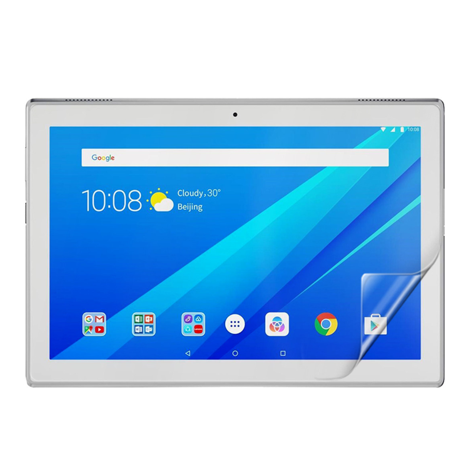 Hydrogel screen protector for Lenovo Tab 4 10 by 9eight5, showcasing a clear, flexible protective film on the tablet screen.
