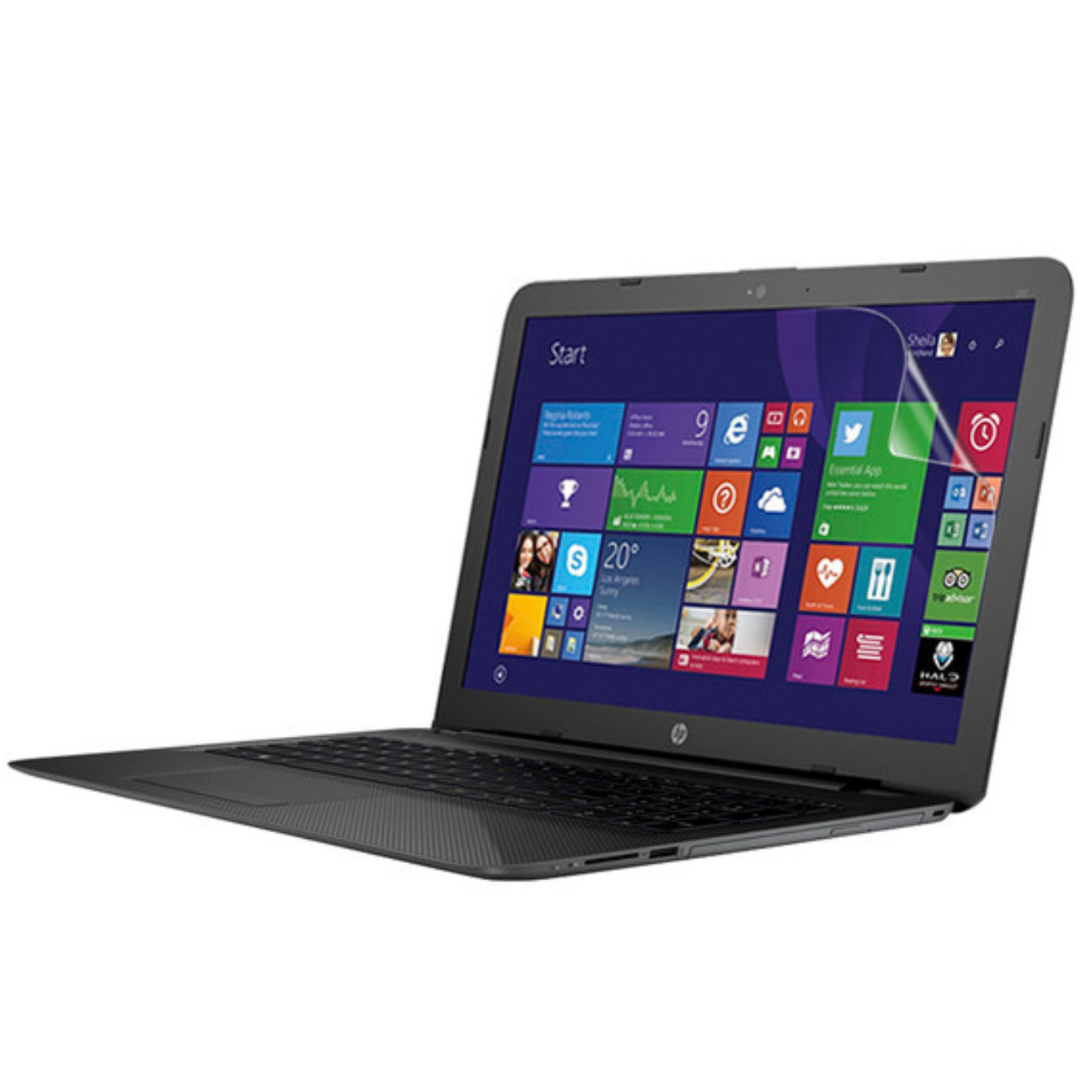 Pack of two 9eight5 hydrogel screen protectors for HP 250 G4 15.6-inch laptops, designed to protect the display from scratches.