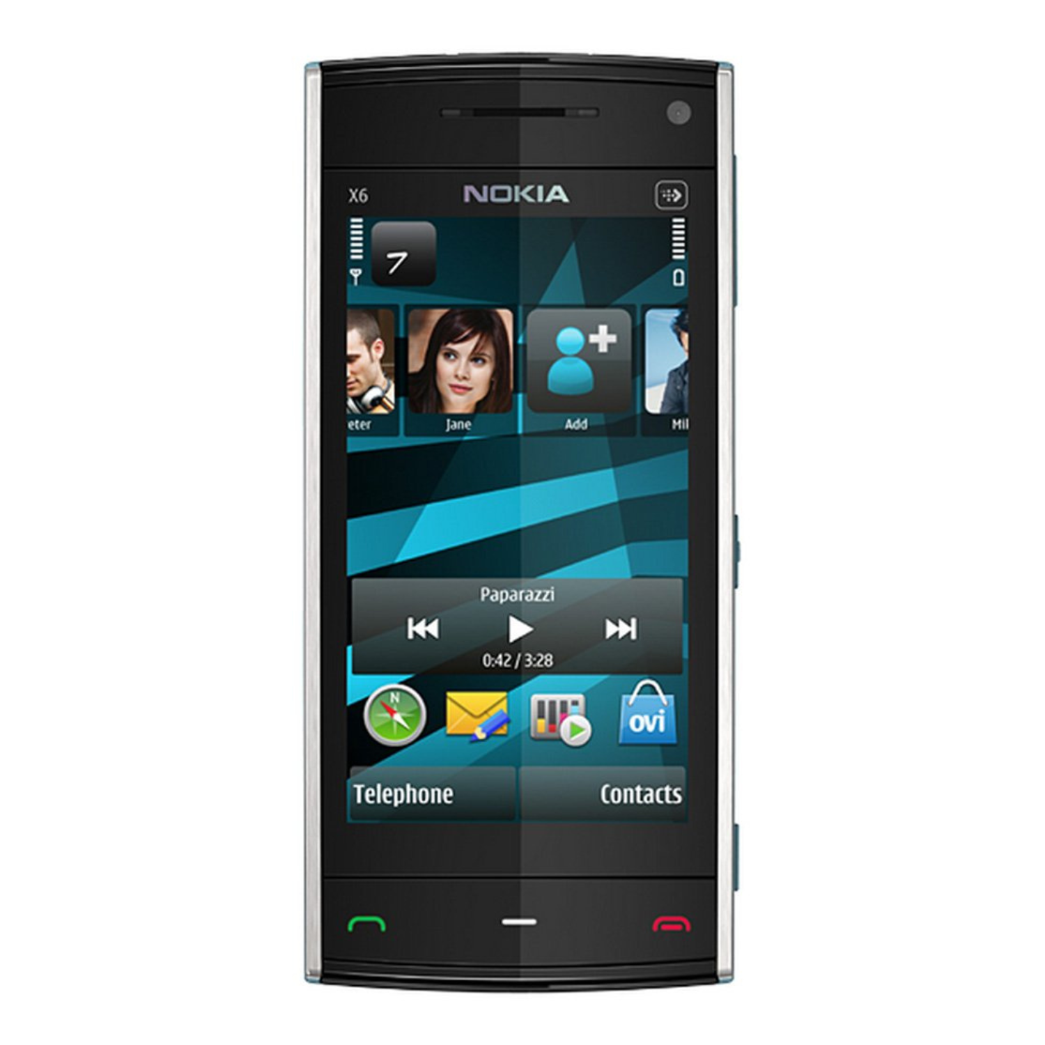 Hydrogel screen protector for Nokia X6 by 9eight5, showing a clear, flexible film covering the phone's screen.