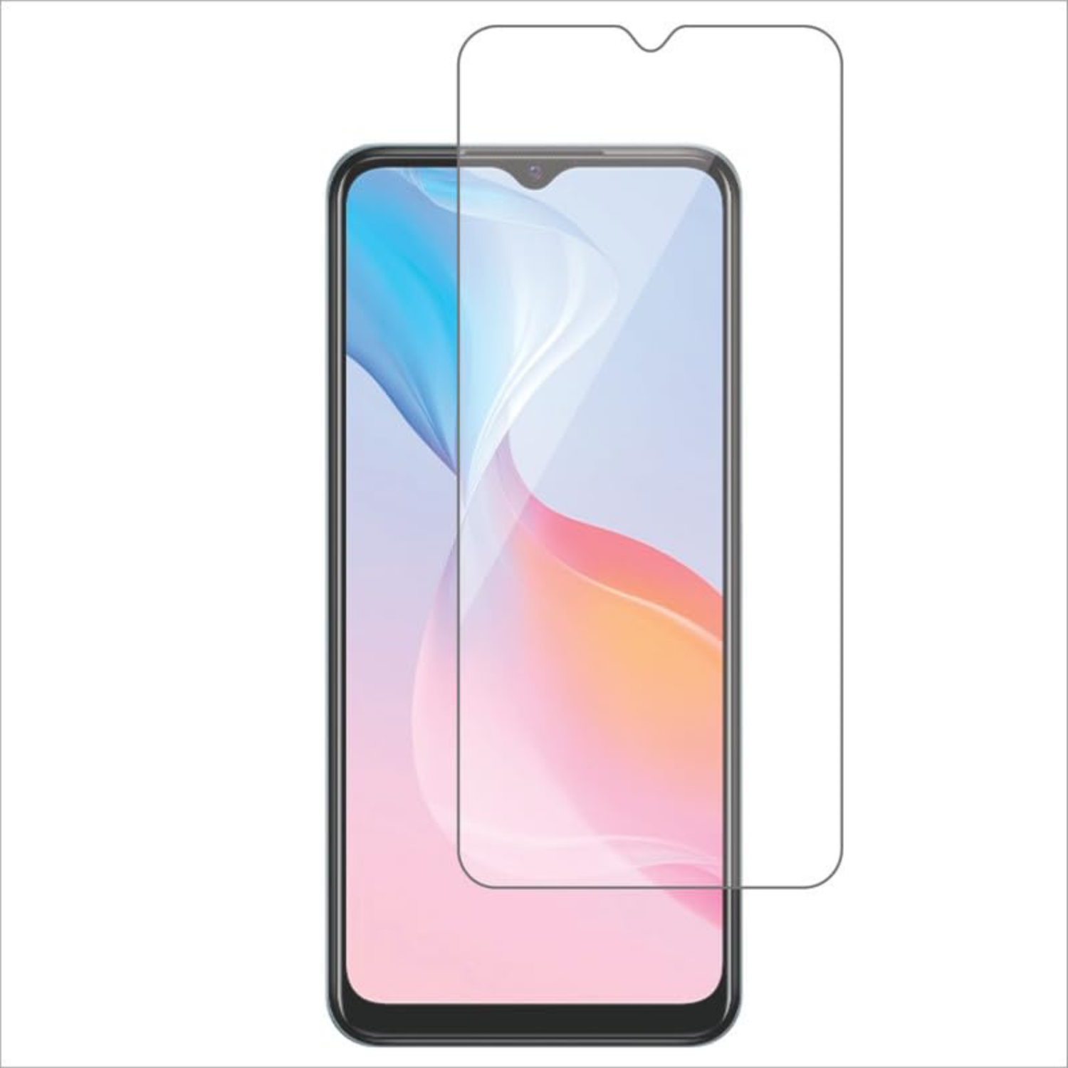 Hydrogel screen protector for Vivo Y21a by 9eight5, showing transparent film designed to protect the phone screen from scratches.