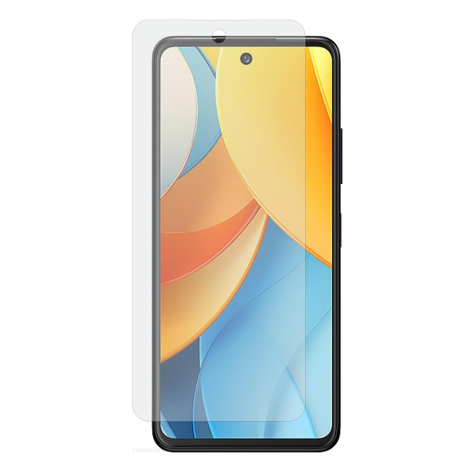 Hydrogel screen protector for ZTE Axon 60 Lite by 9eight5, pack of 2, showing protective film on smartphone screen