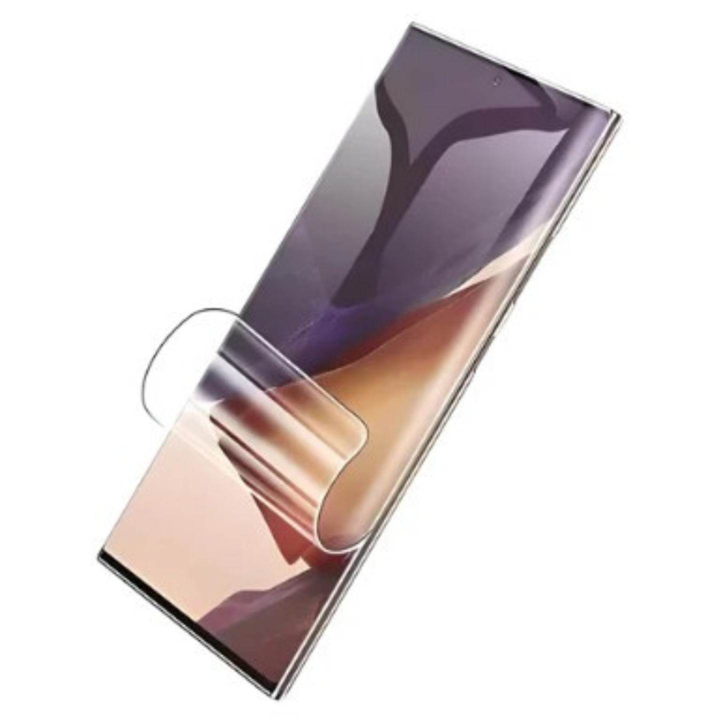 Hydrogel screen protector for ZTE Warp 4G by 9eight5, showing the clear, flexible film covering the phone screen.