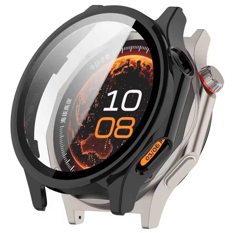Black protective watch case for Oppo Watch X3, designed to safeguard the smartwatch from scratches and impacts.