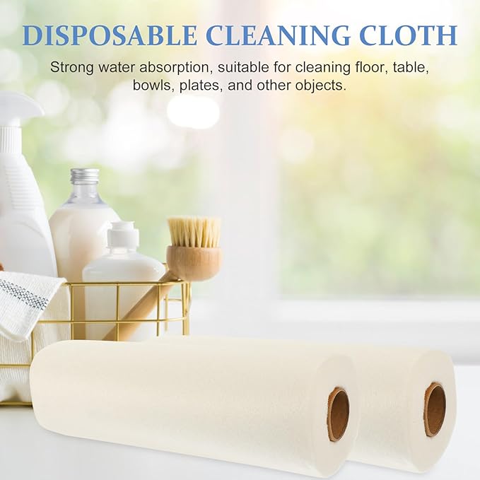 Nest & Stem Homewares Frankly Cotton Bamboo reusable cleaning wipes wash cloths in natural bamboo fabric, shown in the image.
