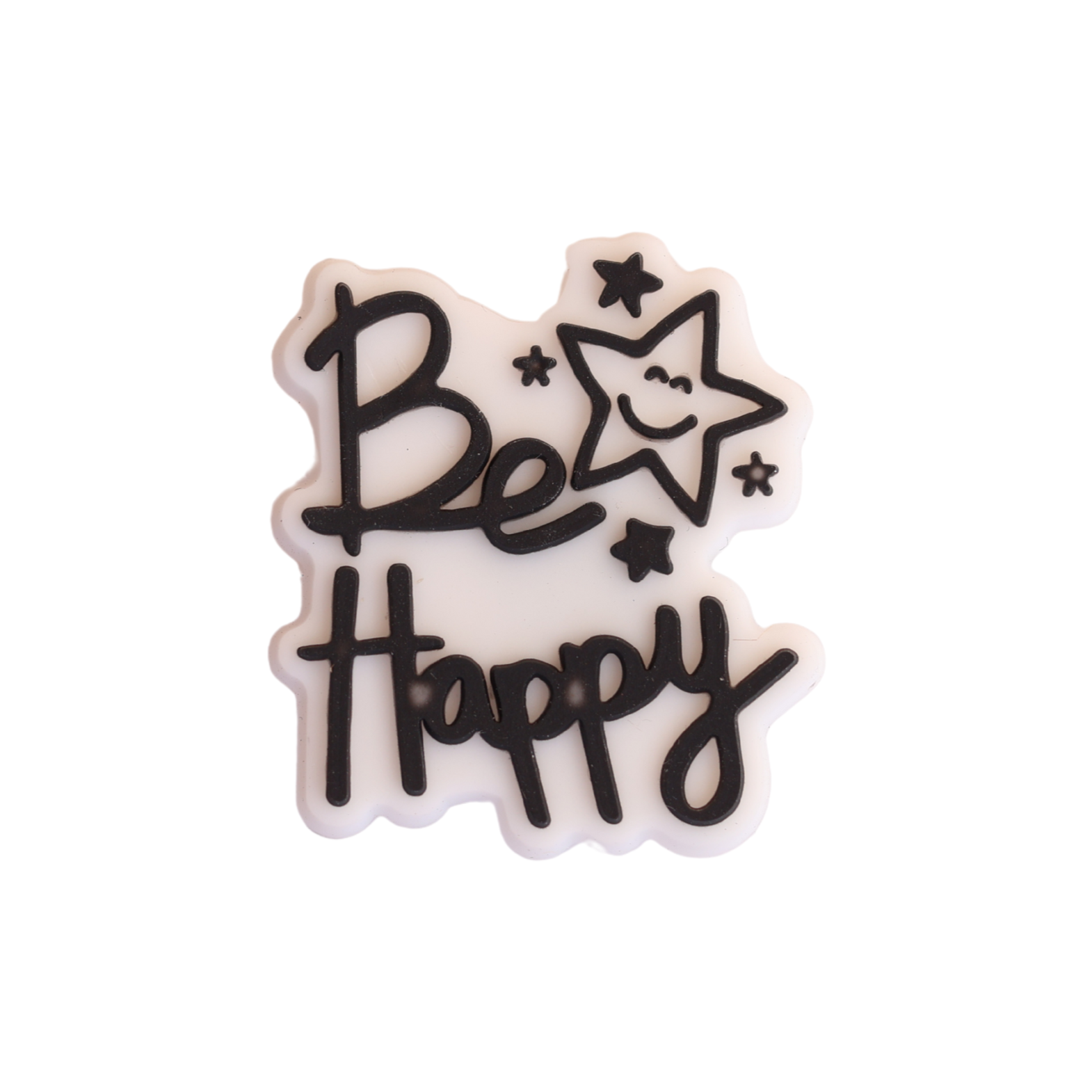Walkieez WALK-itz Be Happy charm featuring a colorful, cheerful design ideal for decorating backpacks or accessories.