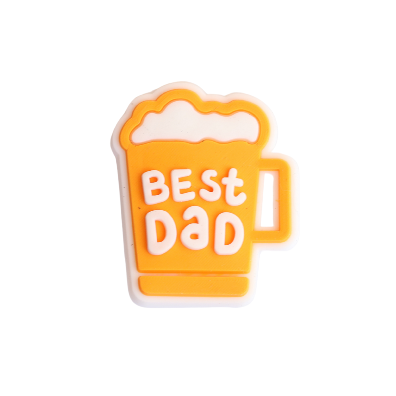Walkieez WALK-itz Best Dad Beer Charm featuring a fun and stylish accessory with the Best Dad design on a silver-tone charm.