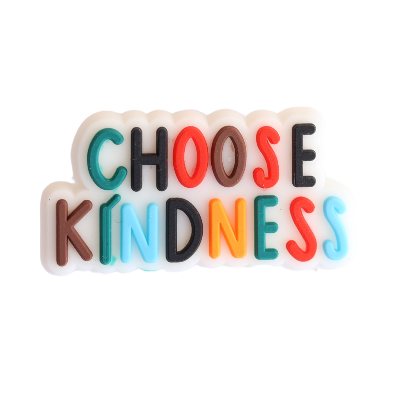 Walkieez WALK-itz Choose Kindness Charm featuring a colorful, engraved metal charm with a positive message on a keyring.