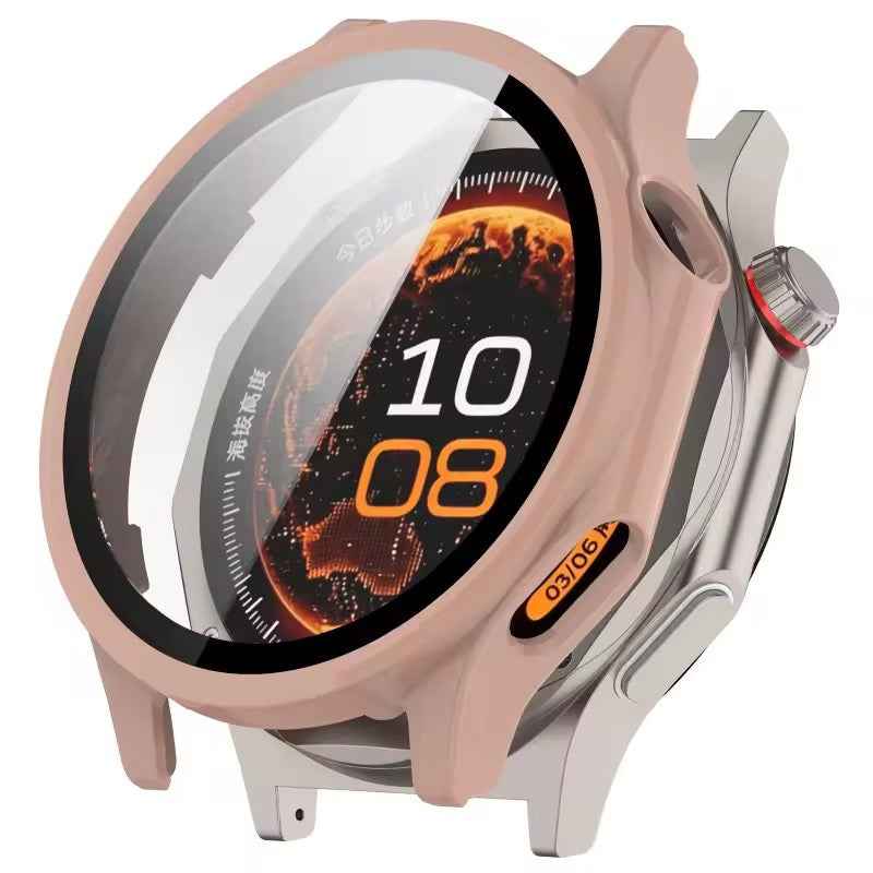 Pink protective watch case for Oppo Watch X3, designed to shield and complement the smartwatch with a stylish, durable cover.