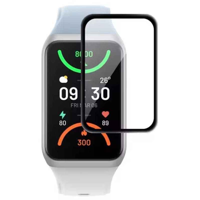 Two clear screen protectors for Oppo Band 2 smartwatches, designed as durable watch cases for added screen protection.