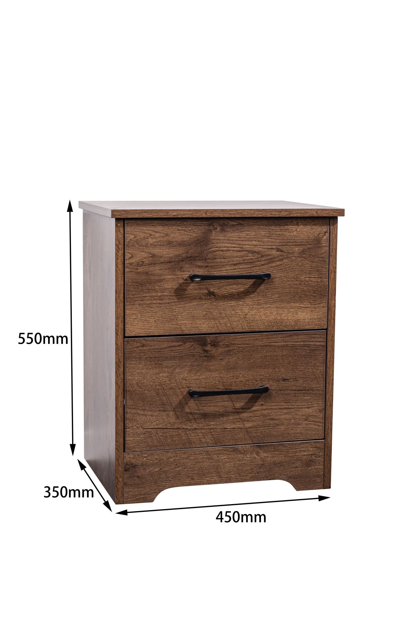 'Althea' Walnut Color BedSide Table sue-e furniture