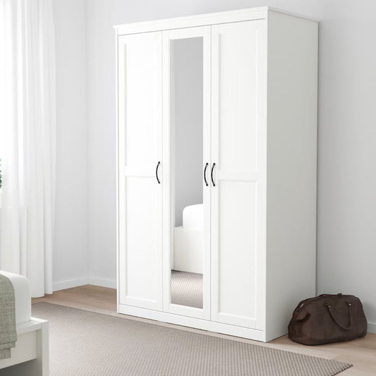 'Roman' 3 Door wardrobe with Mirror sue-e furniture