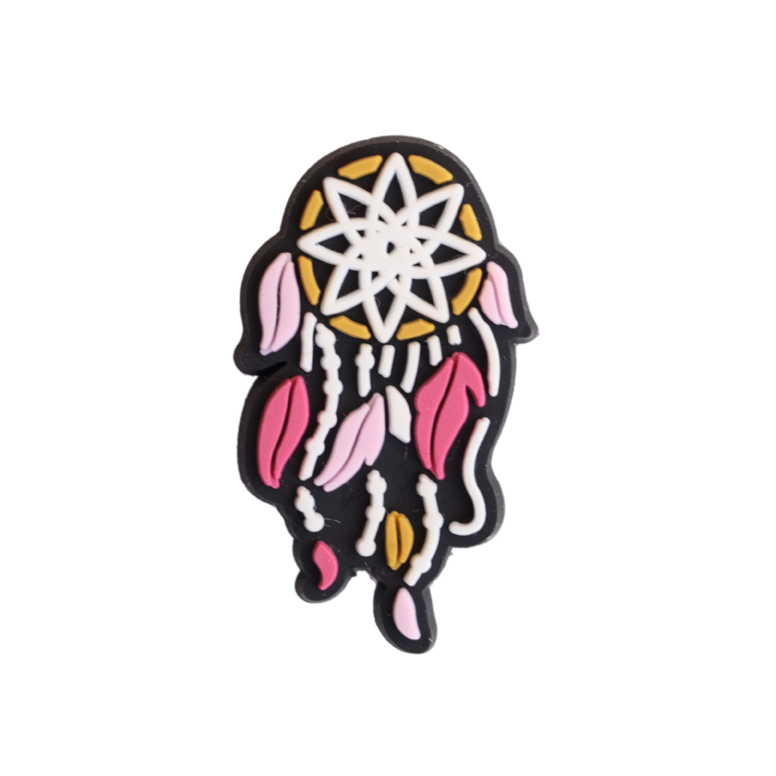 Walkieez WALK-itz Dream Catcher Charm featuring intricate feathers and beads, designed as a stylish accessory for bags or keys.