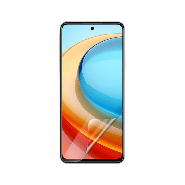 Hydrogel screen protector for ZTE Blade A75 by 9eight5, showing clear, flexible film covering the phone screen.