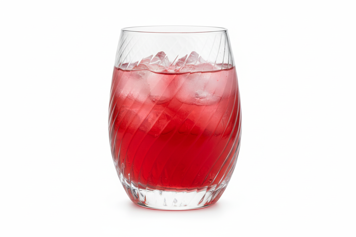 Clear glass tumbler with diagonal textured pattern, 330ml capacity, from Nest & Stem Homewares' Frankly Cotton collection.