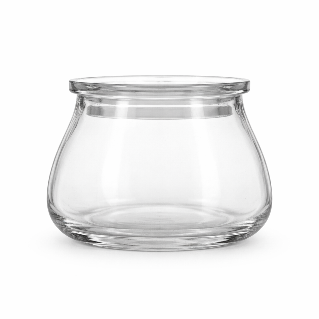 Clear glass storage jar by Nest & Stem Homewares with a 750ml capacity, featuring a sleek, minimalist design for kitchen organization.