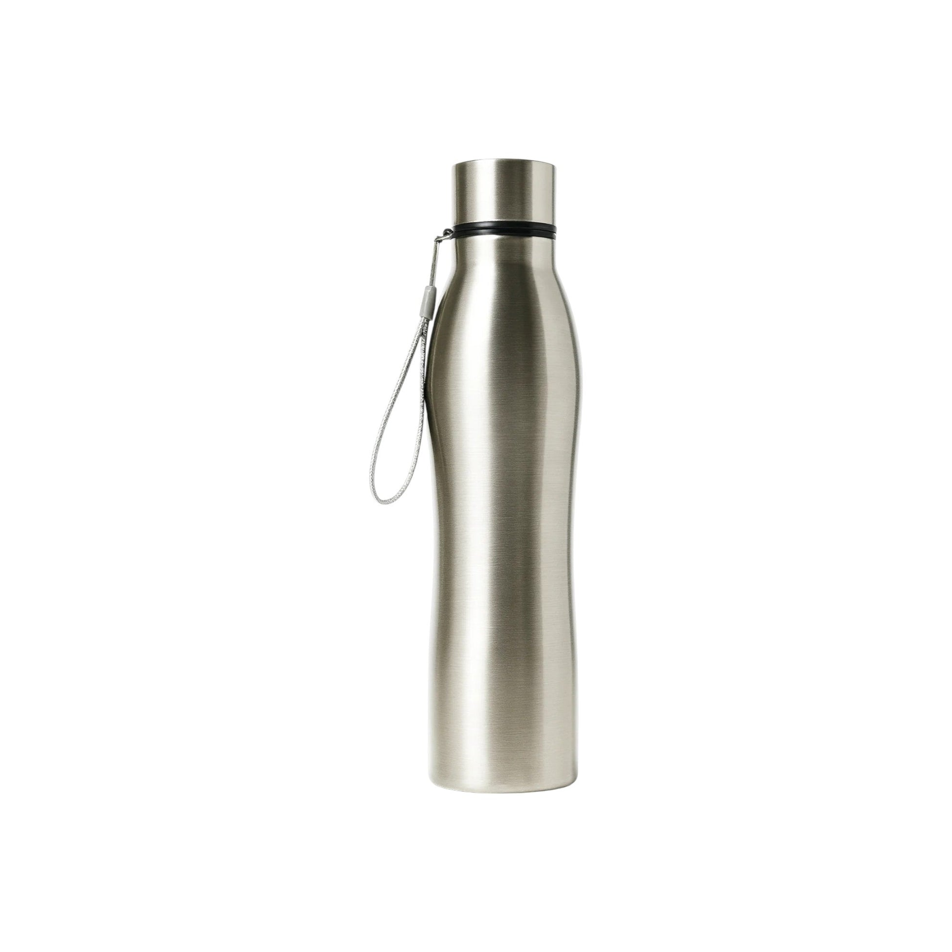 Nest & Stem Homewares Frankly Cotton stainless steel 1L drinking bottle, 29cm tall with an 8cm diameter, featuring a sleek design.