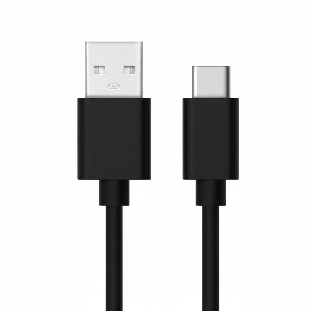 USB-A to USB-C Charger Cable for Nokia Phones (Black) 1m - ShopHub
