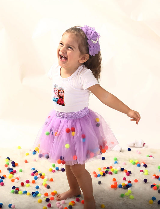 Kids Tales Party Pop Tulle Tutu Skirt for Girls