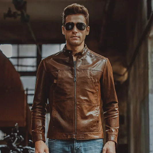 FLAVOR Men's Leather Bomber Jacket – Urban Heritage