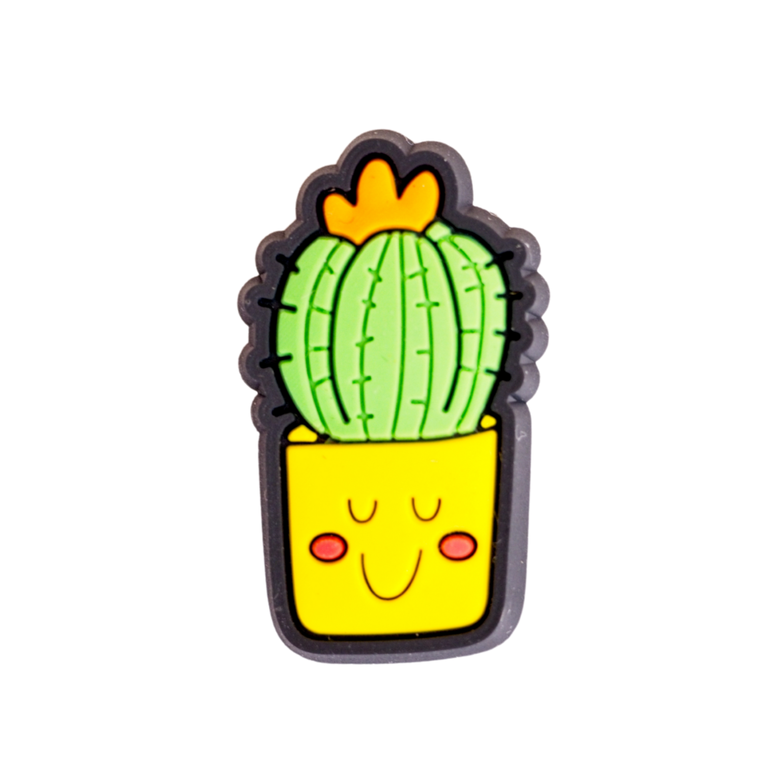 Walkieez WALK-itz Happy Cactus Charm featuring a cheerful, smiling cactus design perfect for accessories and keychains.