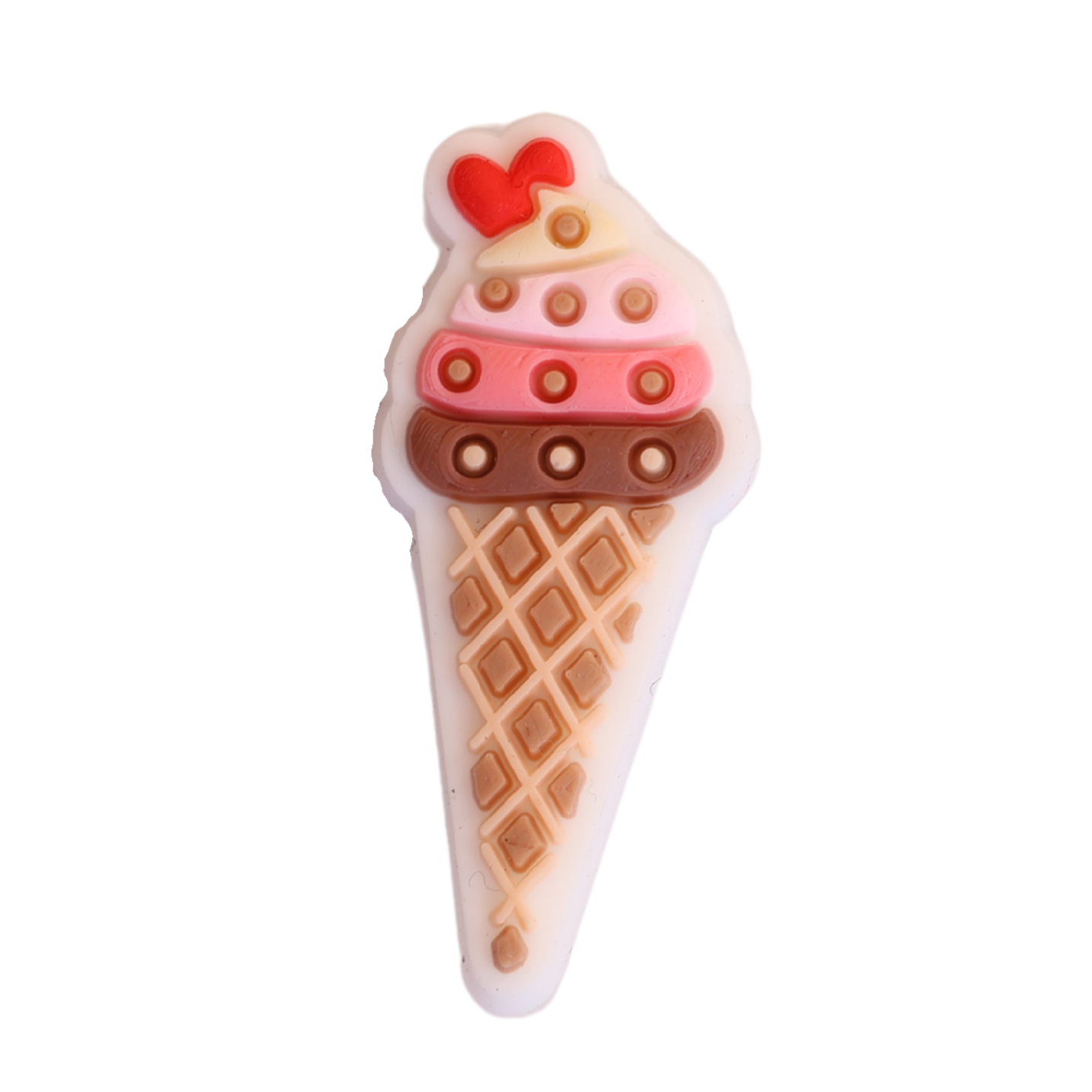 Walkieez WALK-itz ice cream charm featuring a colorful, detailed ice cream cone with sprinkles and a smiling face.
