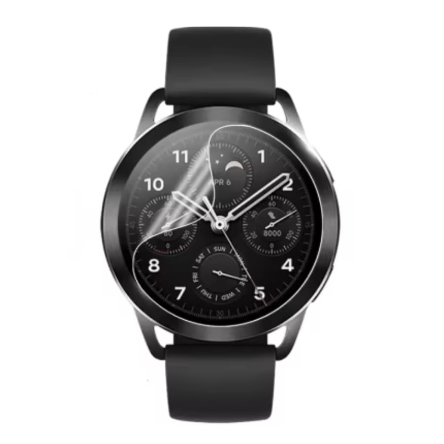 Hydrogel screen protector for Xiaomi Watch S1, transparent watch case protects screen, pack of 6, That Watch Shop product.