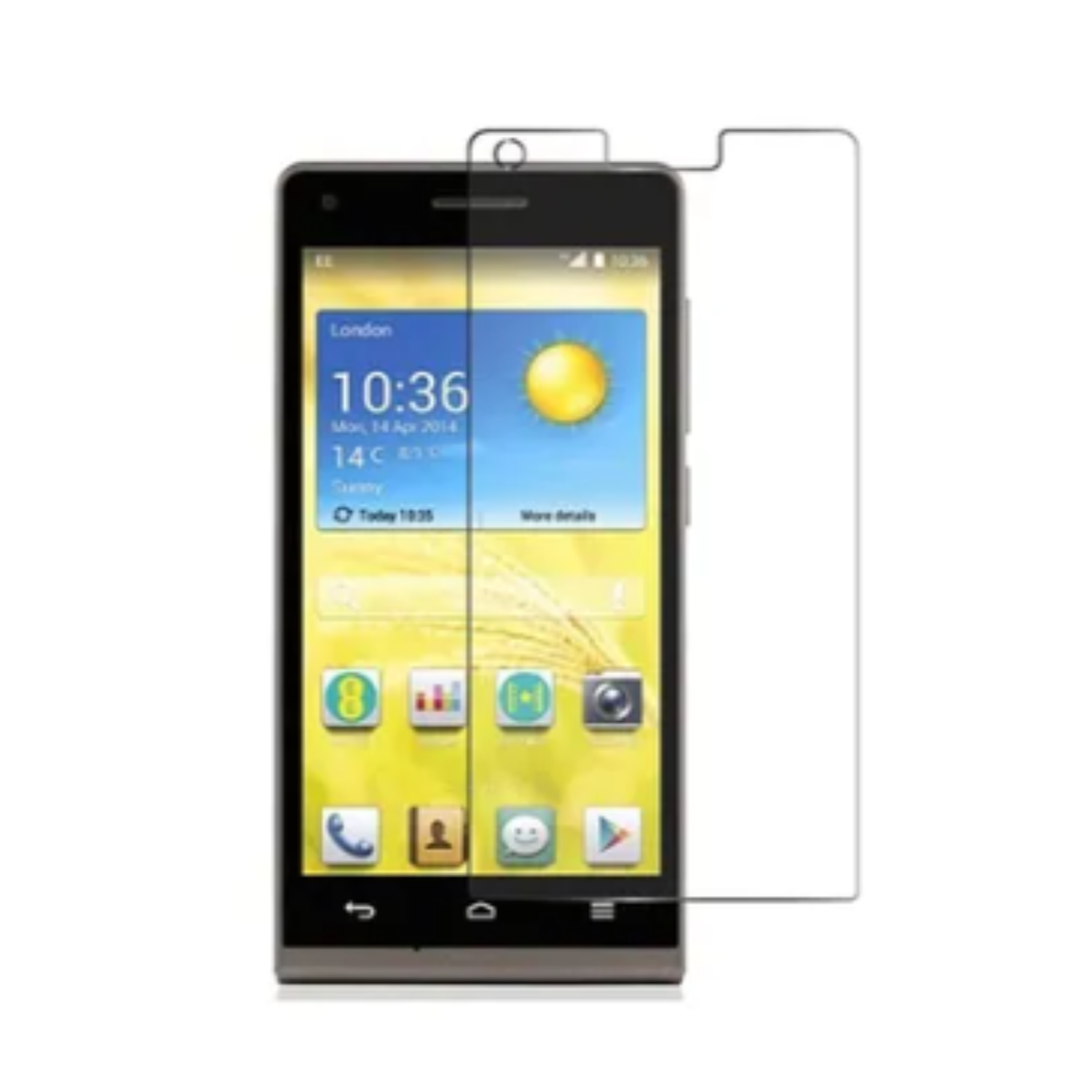 Hydrogel screen protector for Huawei Ascend G535 2014 by 9eight5, showing the clear, flexible film designed to fit the device screen.