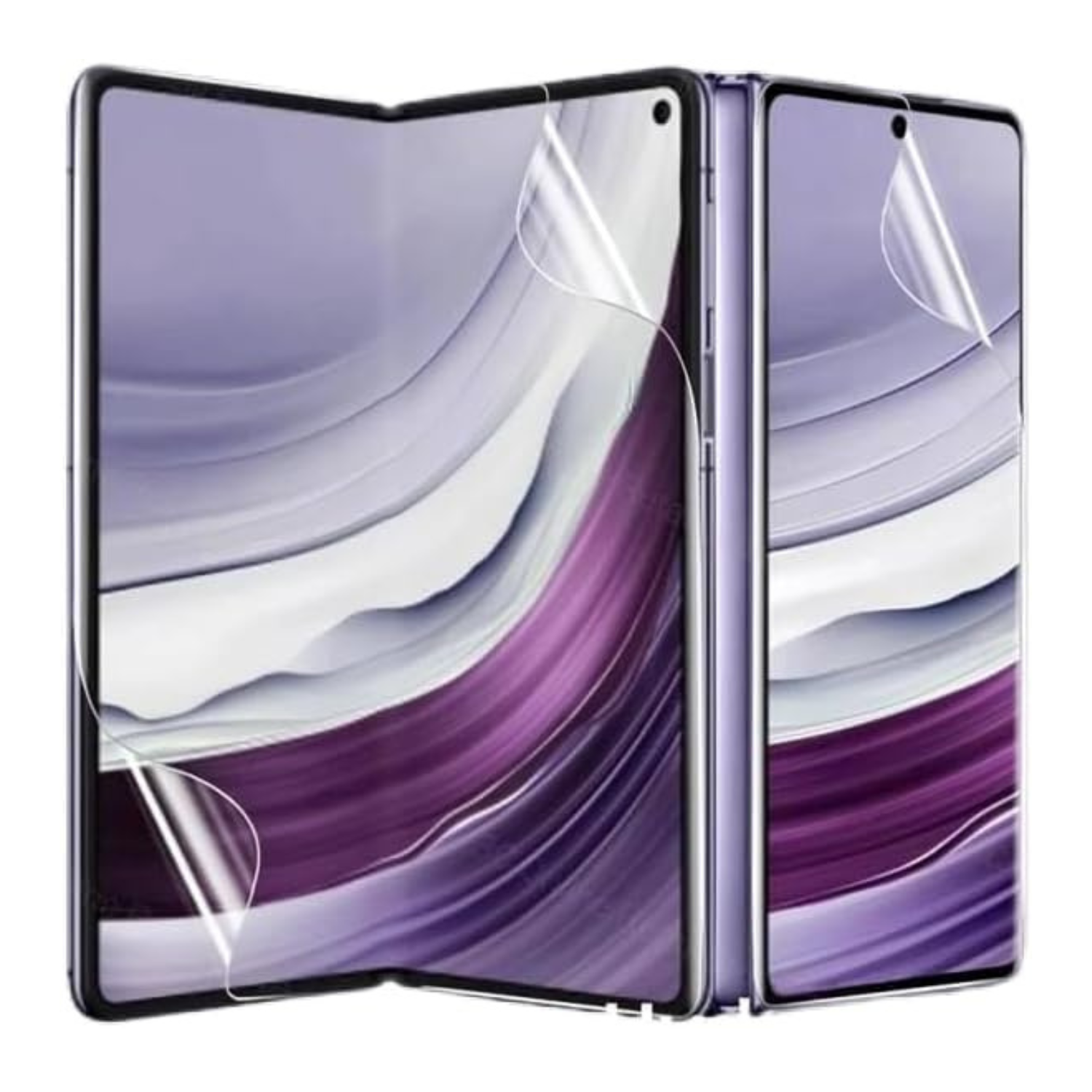 9eight5 hydrogel screen protector for Huawei Mate X5 (2023) showing clear, flexible film fitting the curved screen.