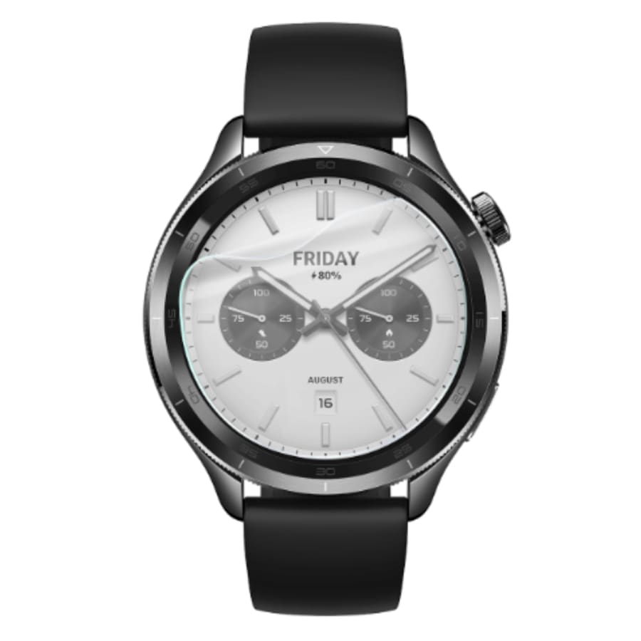 Hydrogel screen protector for Xiaomi Watch S4, pack of 6, clear watch case covering the screen for protection and durability.
