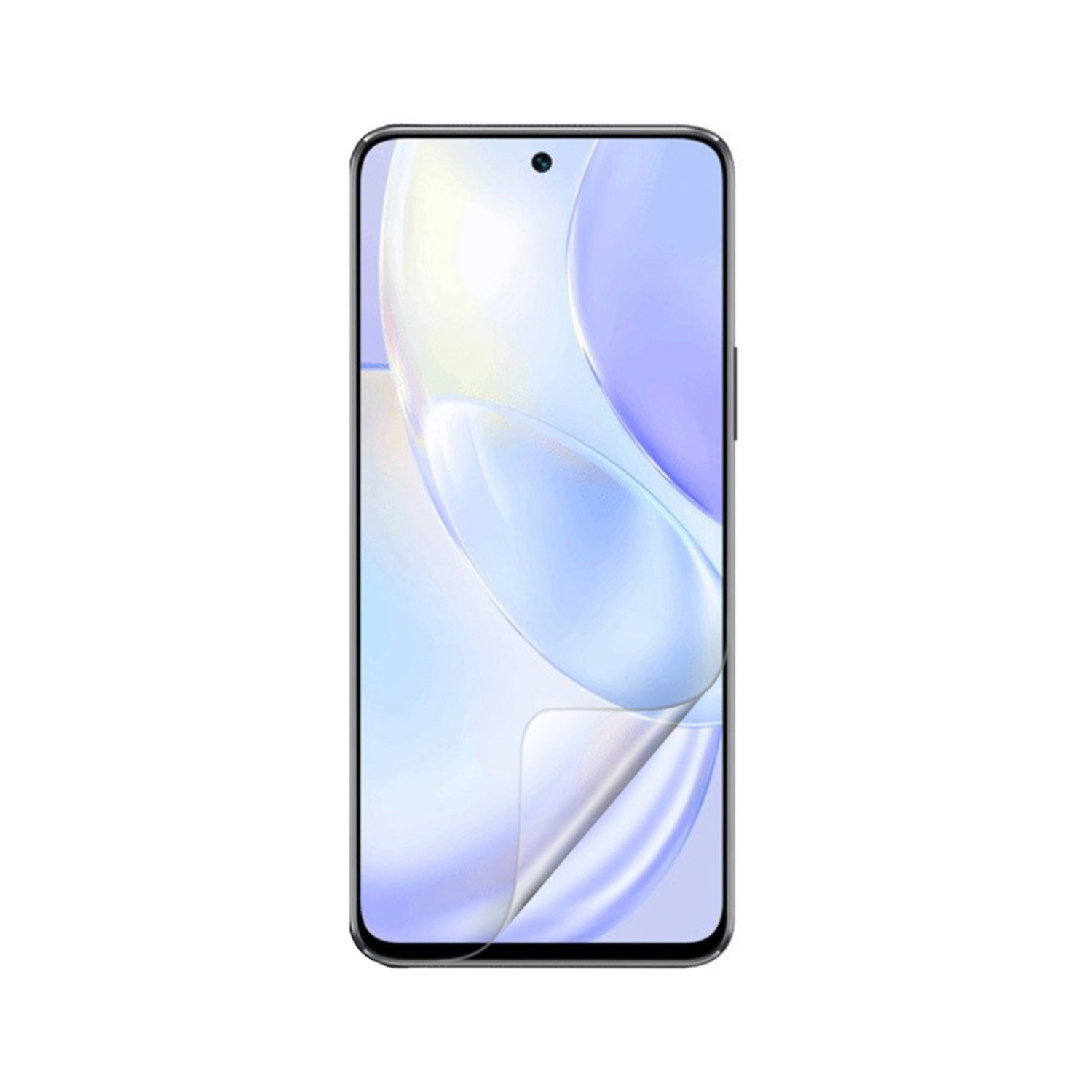 Hydrogel screen protector for Huawei Nova 8 SE Youth by 9eight5, showing the clear, flexible protector fitting the phone screen.