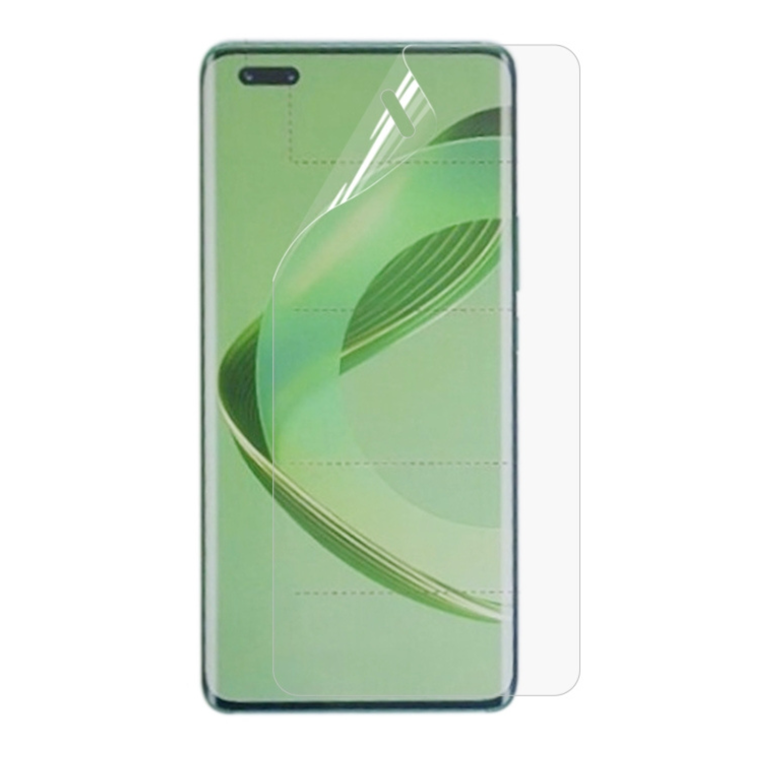 Hydrogel screen protector for Huawei Nova 11 Ultra by 9eight5, showing a clear, flexible film covering the phone screen in a pack of two.