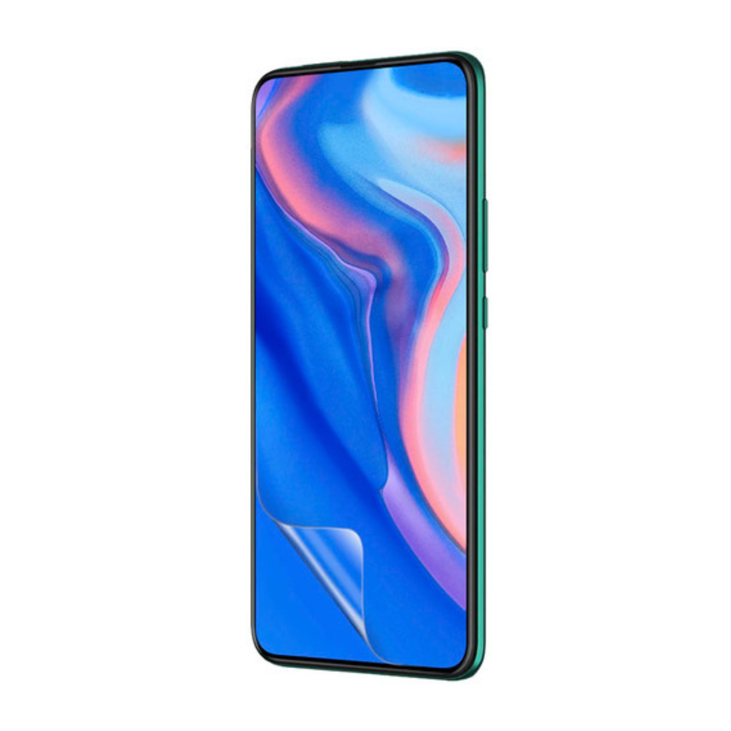 Hydrogel screen protector for Huawei P Smart Z (2019), 9eight5 brand, showing the transparent protector on the phone screen.