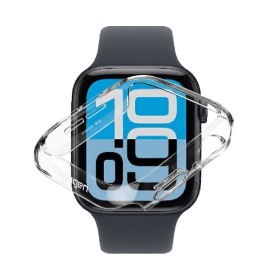 Clear protective case for Apple SE (3rd gen) 44mm watch, featuring a slim, transparent watch screen protector.