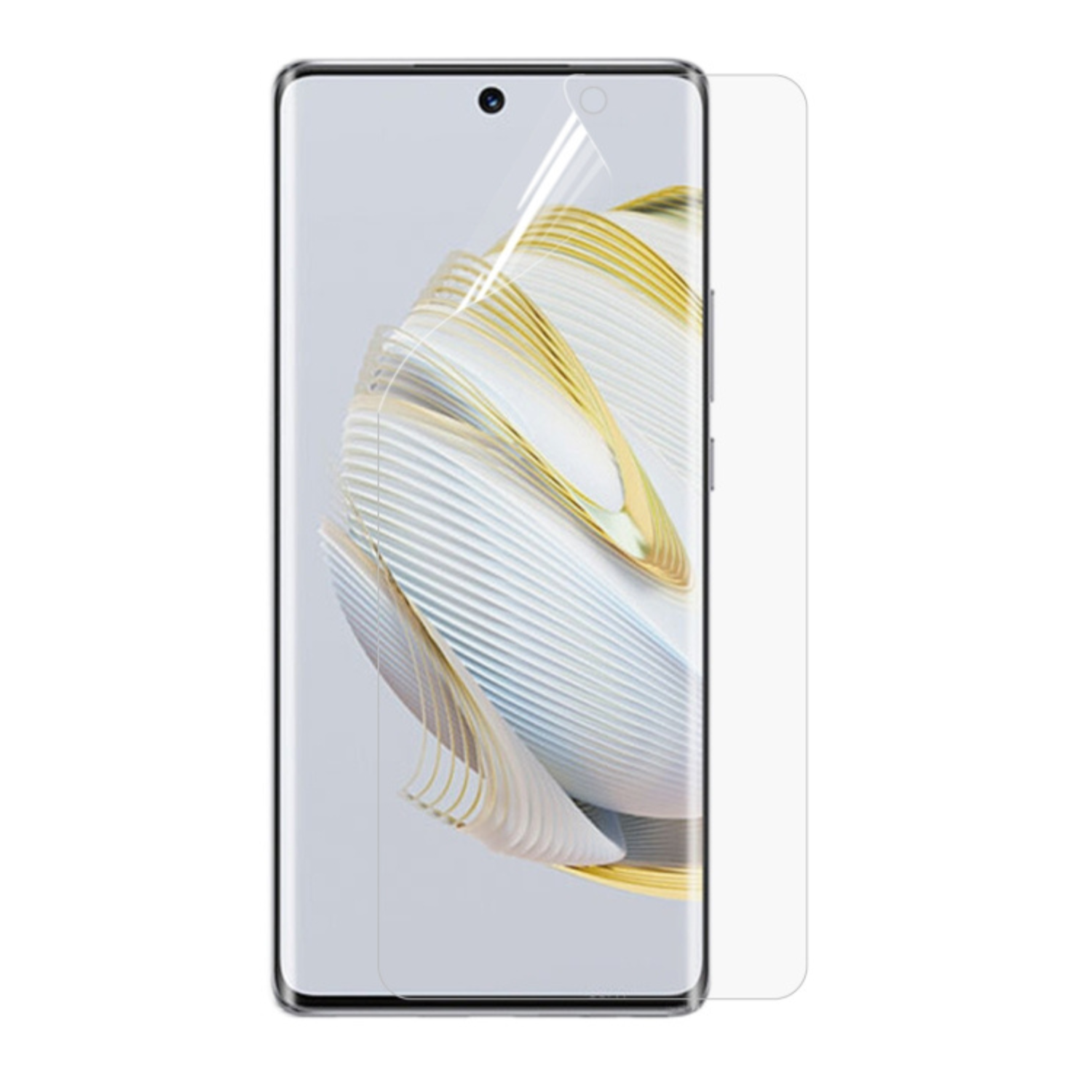 Two 9eight5 hydrogel screen protectors for Huawei Nova 10 shown in the image, designed to fit and protect the phone screen.