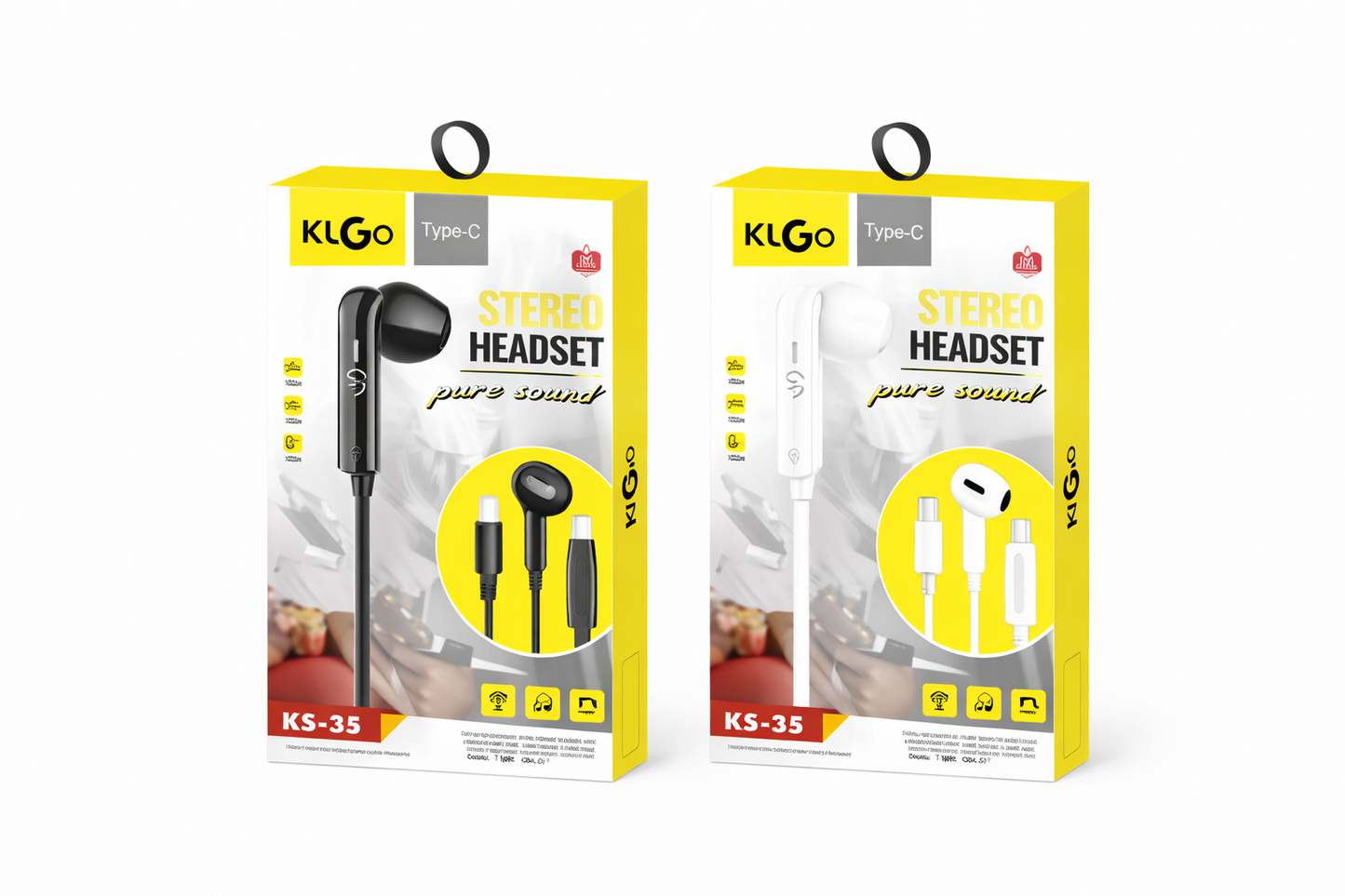 Frankly Cotton KLGO Type‑C Wired Stereo Earphones Nest & Stem Homewares