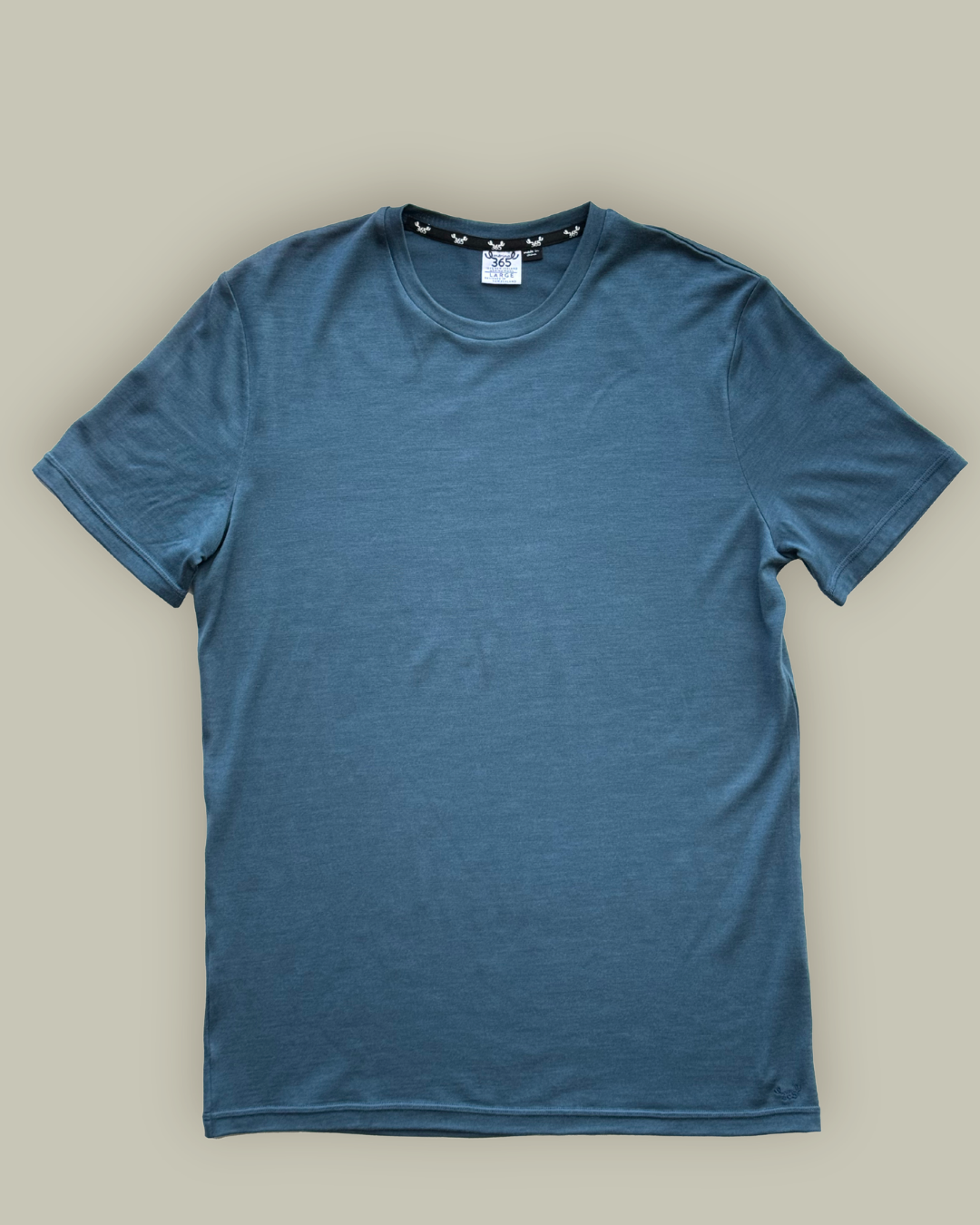 Men's Crew Short Sleeve T-shirt - 100% Merino Wool, Orion Blue Merino 365 NZ