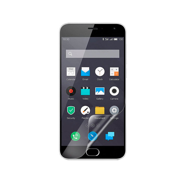 9eight5 Hydrogel screen protector for Nubia M2 Lite, showing clear, flexible film covering the phone screen.