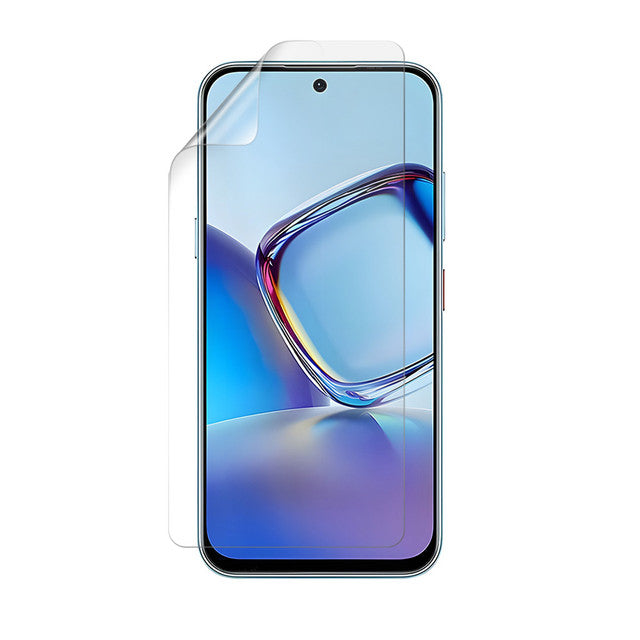 Two 9eight5 Hydrogel screen protectors for ZTE Blade V80, showing clear, flexible film designed to protect the phone screen.