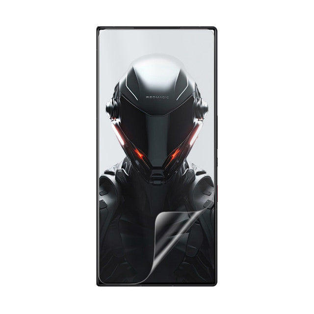 Hydrogel screen protector for Nubia RedMagic 9 Pro by 9eight5, showing clear, flexible film covering the phone screen.