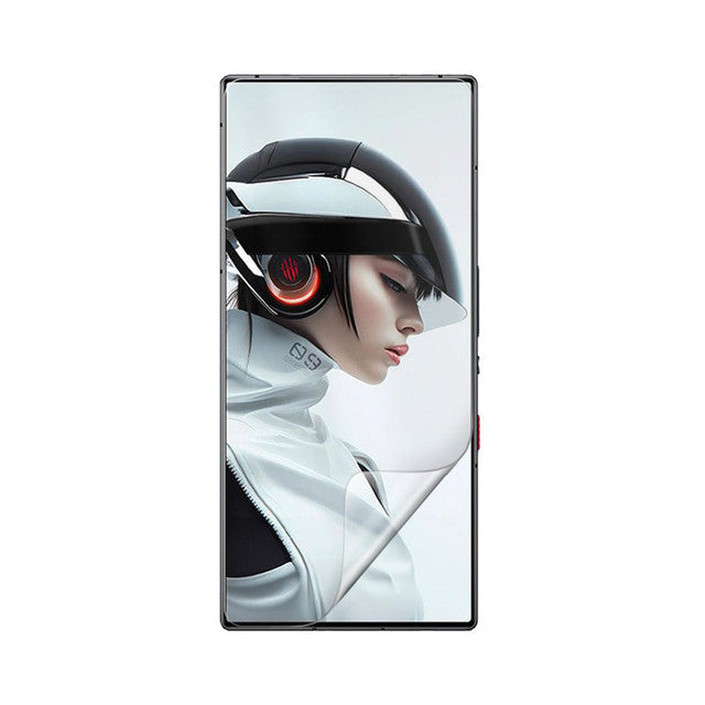 Hydrogel screen protector for Nubia RedMagic 9 Pro+ by 9eight5, showing the clear, flexible film covering the device screen.