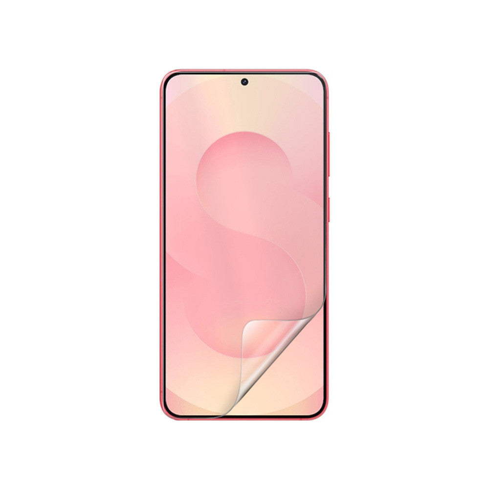 Hydrogel screen protector for Samsung S26 Plus by 9eight5, showing a clear film covering the phone's screen.