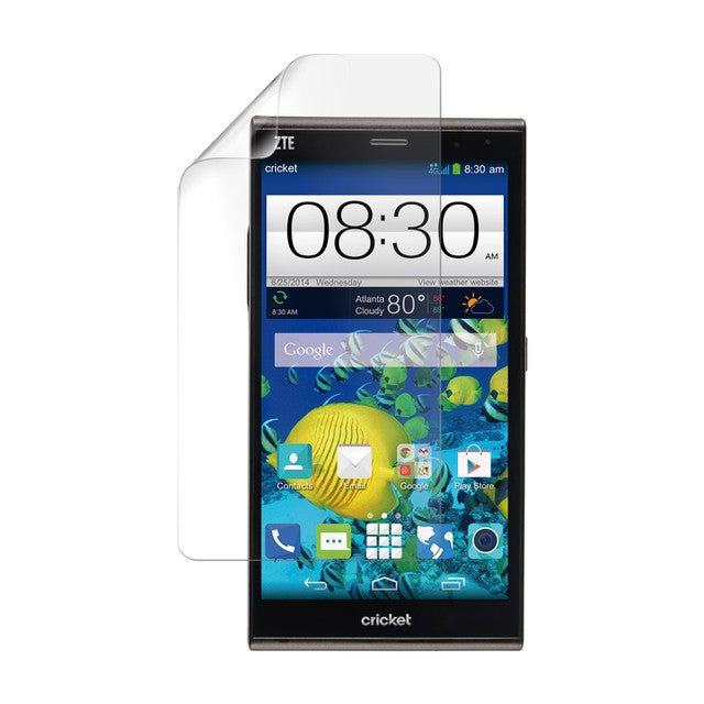 Two 9eight5 Hydrogel screen protectors for ZTE Grand XMax, clear and flexible, designed to protect the device's screen from scratches and impacts.