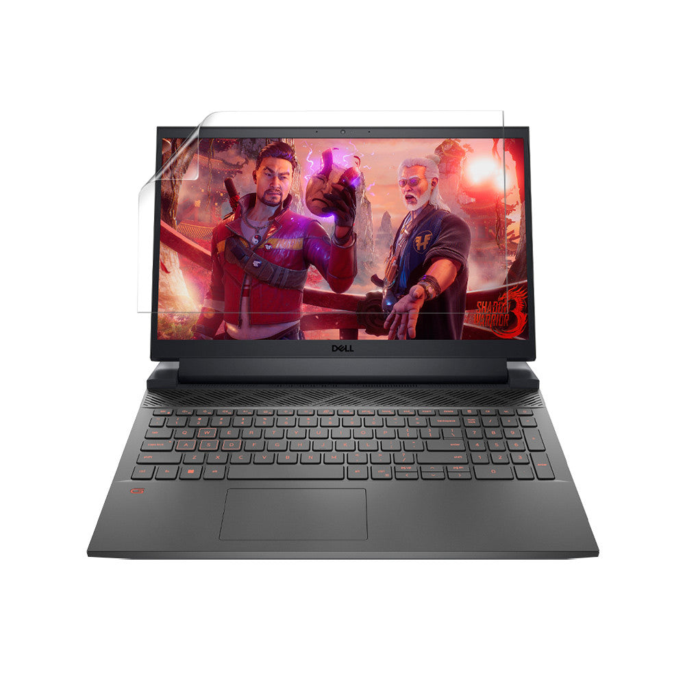 Hydrogel screen protector for Dell G15 5525 laptop, showing the clear, flexible film designed to cover and protect the screen.
