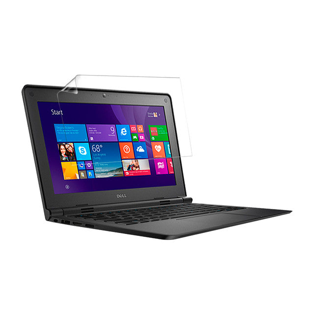 Hydrogel screen protector for Dell Latitude 11 3160 laptop, by 9eight5, showing the clear, flexible protective film on the screen.