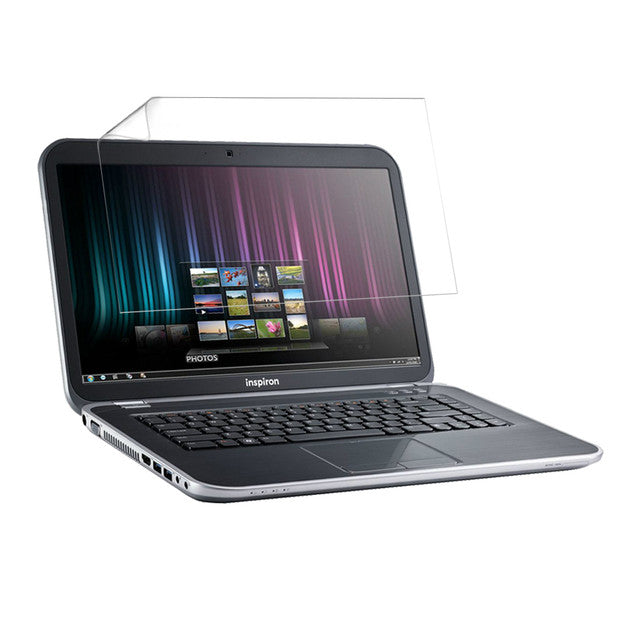 Pair of 9eight5 hydrogel screen protectors for Dell Inspiron 15R 5520 laptop, showing clear, flexible protective film on screens.