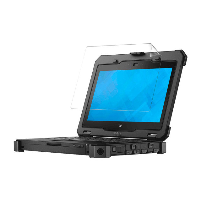 Hydrogel screen protector for Dell Latitude 12 7204 laptop, designed by 9eight5, showing the clear film over the display.