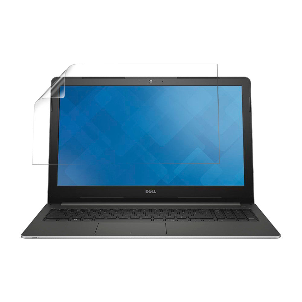 Hydrogel screen protector for Dell Inspiron 15 5555 laptop, showing a clear, flexible protective layer on the screen.